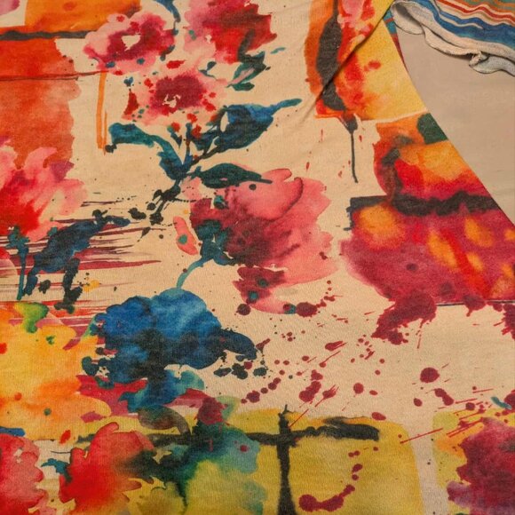 Amma Designs Tie Dye Tunic/Shirt Dress Womens XL Made in LA Multicolor Pullover - Picture 7 of 9